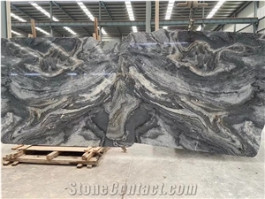Silver Waves Grey Marble Slab Tiles