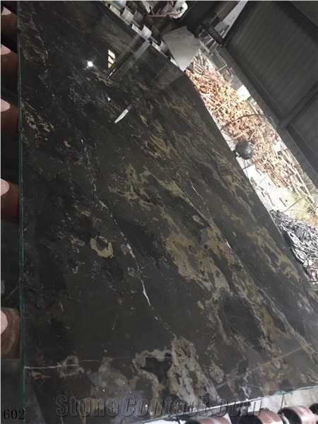 Turkey Venus Black Marble Large Size Slabs For Living Room