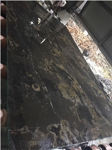 Turkey Venus Black Marble Large Size Slabs For Living Room