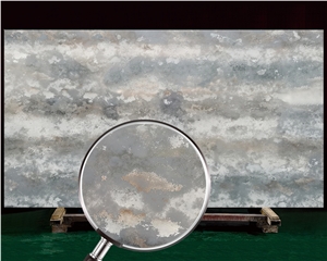 6023 Concrete Cloudy Quartz Slabs For Countertops
