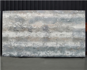 6023 Concrete Cloudy Quartz Slabs For Countertops