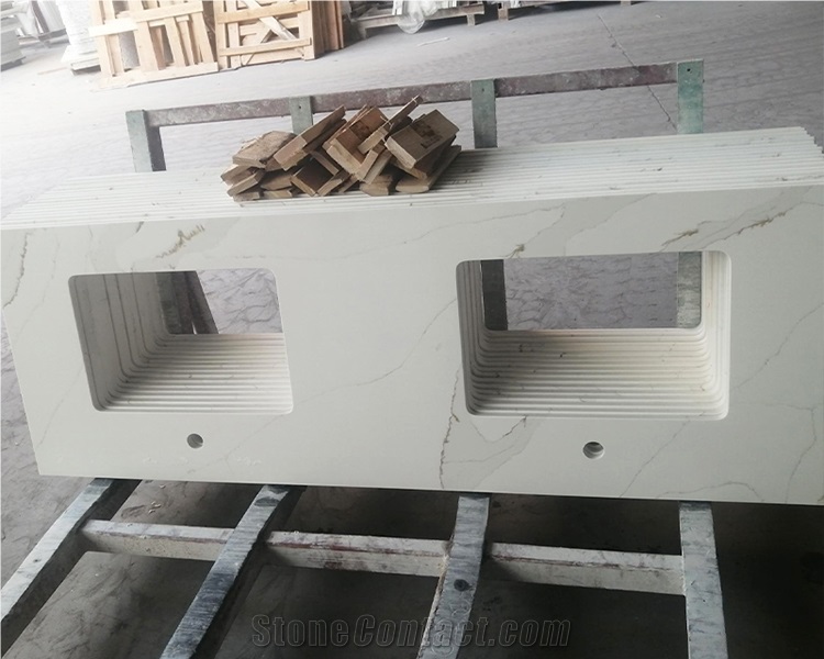 Engineered Stone 5054 Sandro Quartz Slabs For Countertops