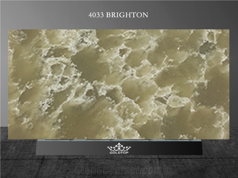 GOLDTOP OEM/ODM Marble Series Brighton Quartz Slabs