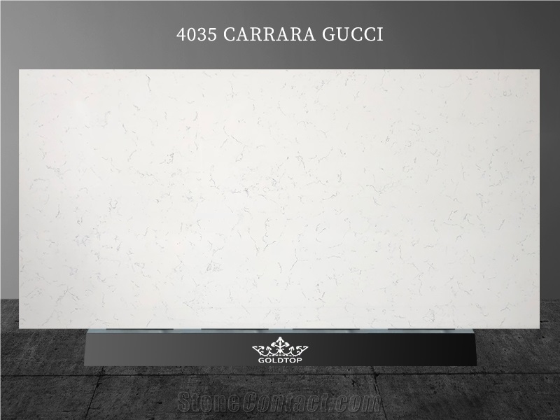 GOLDTOP OEM/ODM Marble Series Carrara Gucci Quartz Slabs