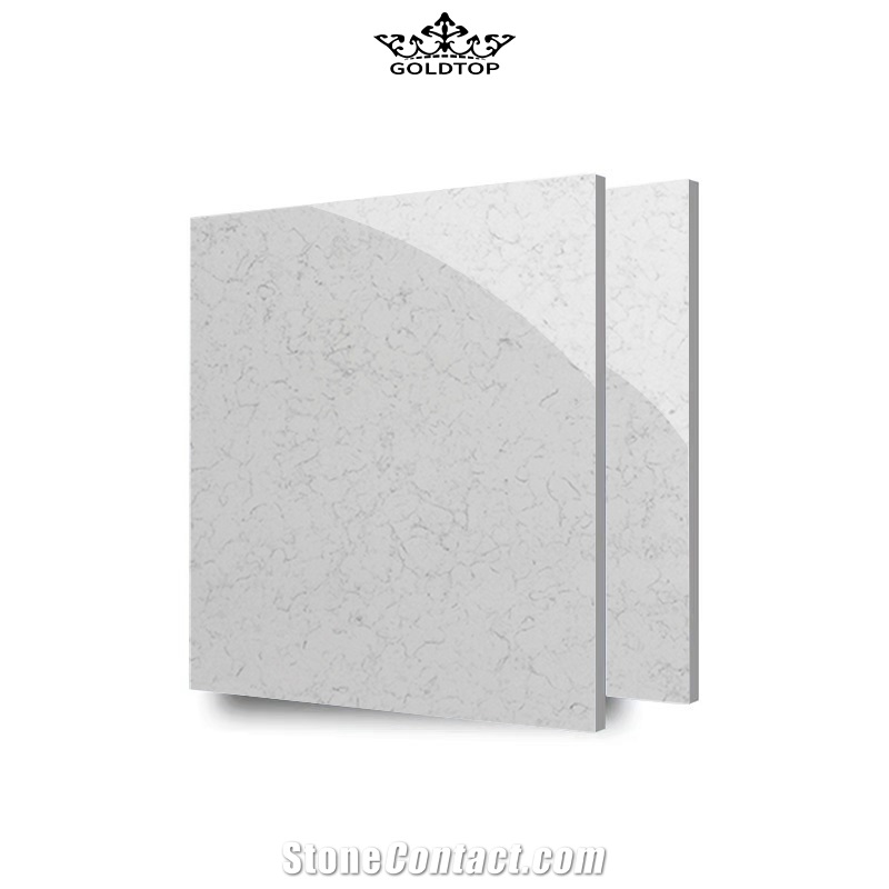 GOLDTOP OEM/ODM Marble Series Coarse Carrara Quartz Slabs