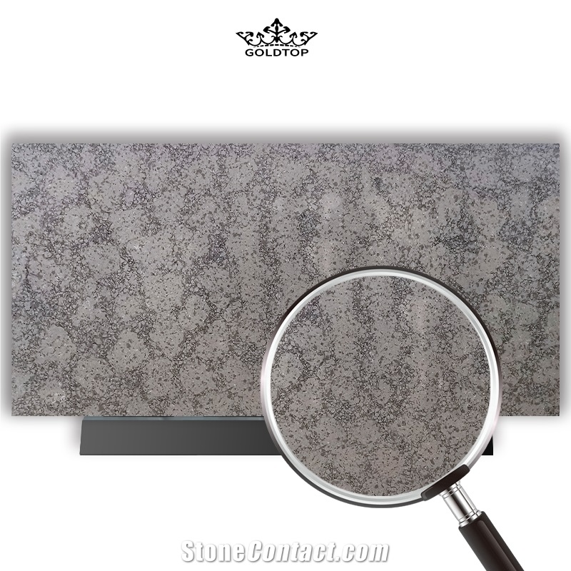 GOLDTOP OEM/ODM Marble Series Desert Grey Quartz Slabs