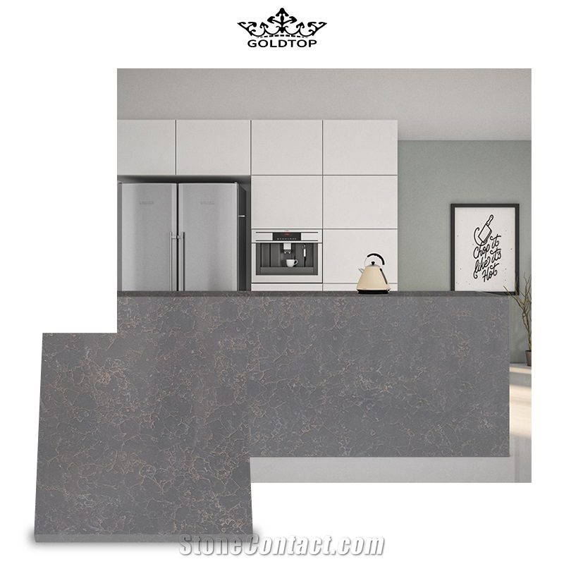 GOLDTOP OEM/ODM Marble Series Haldi Quartz Slabs