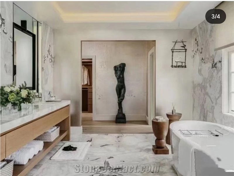 Factory Price White Marble Slabs For Bathroom