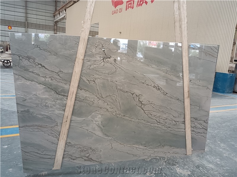 GOLDTOP OEM/ODM Brazilian Calacatta White Quarzite Slabs