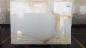 GOLDTOP OEM/ODM Marmer Snow White Onyx Polished Tiles