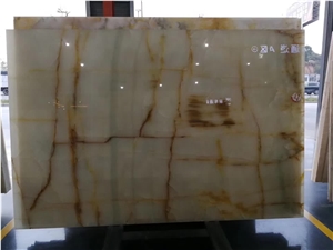 GOLDTOP OEM/ODM Marmer Snow White Onyx Polished Tiles