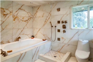 GOLDTOP OEM/ODM Marmer Snow White Onyx Polished Tiles