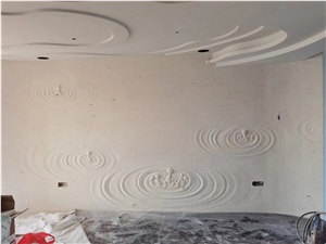 Ivory White Cheese Limestone Polished Natural Stone Slab/Tile