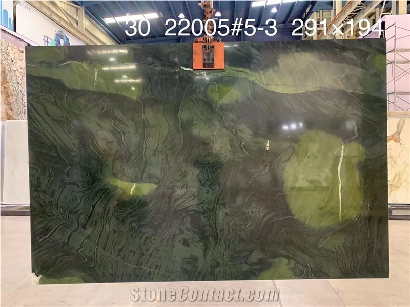 Luxury Natural Slabs Avocado Green Wall/Floor Tiles Stone