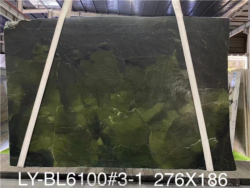 Luxury Natural Slabs Avocado Green Wall/Floor Tiles Stone