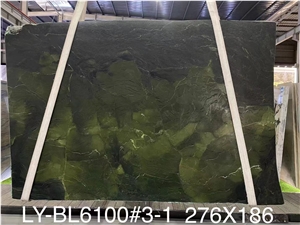 Luxury Natural Slabs Avocado Green Wall/Floor Tiles Stone