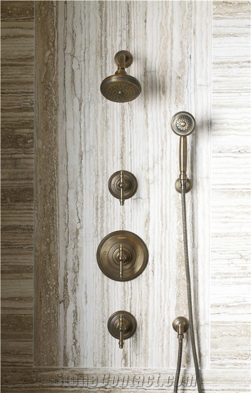 Polished High Quality Crema Toscana Travertine Slabs/Tiles