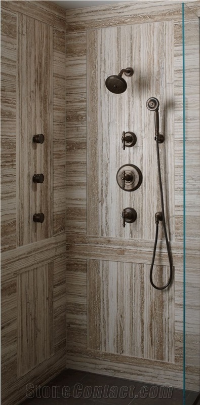 Polished High Quality Crema Toscana Travertine Slabs/Tiles