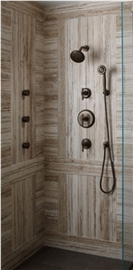 Polished High Quality Crema Toscana Travertine Slabs/Tiles