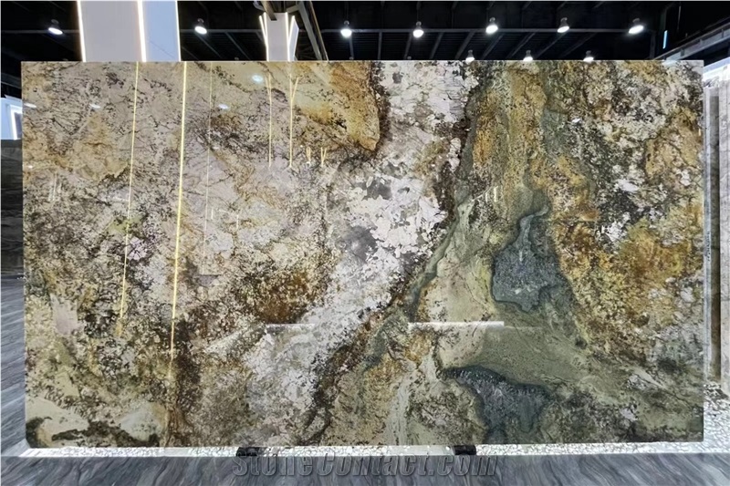 Shangri-La Green Luxury Stone Slabs Polish Wall/Floor Tiles
