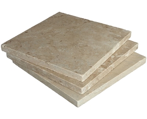 Ivory Travertine Chiseled Edge Tumbled Versailles Pattern