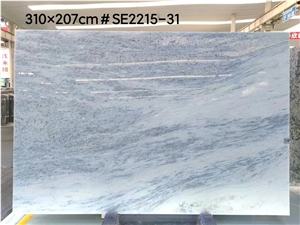 Brazil Azul Caribe Blue Quartzite Slab