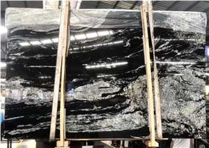 Titanium Black Granite Slab