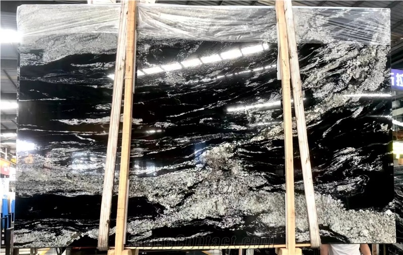 Titanium Black Granite Slab