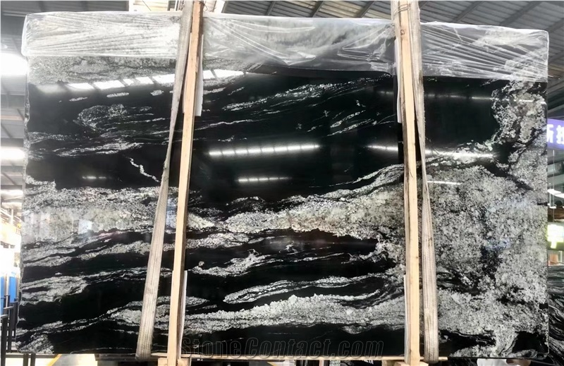 Titanium Black Granite Slab