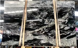 Titanium Black Granite Slab