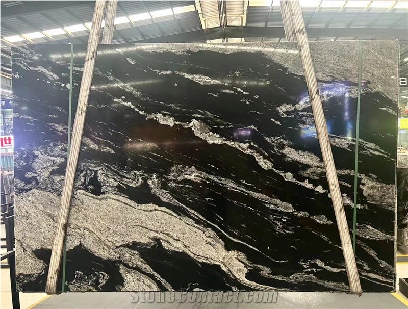 Titanium Black Granite Slab