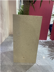 Turkey Beige Moca Limestone Flowerpot  Polished