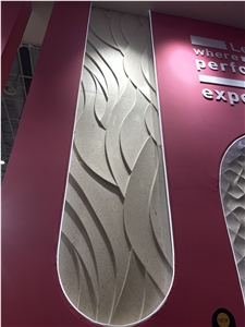 Turkey Beige Moca Limestone Slabs 3D Surface Wall Decor Panel