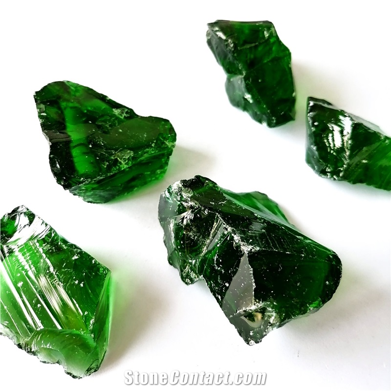 Glass Stone Block Green Color