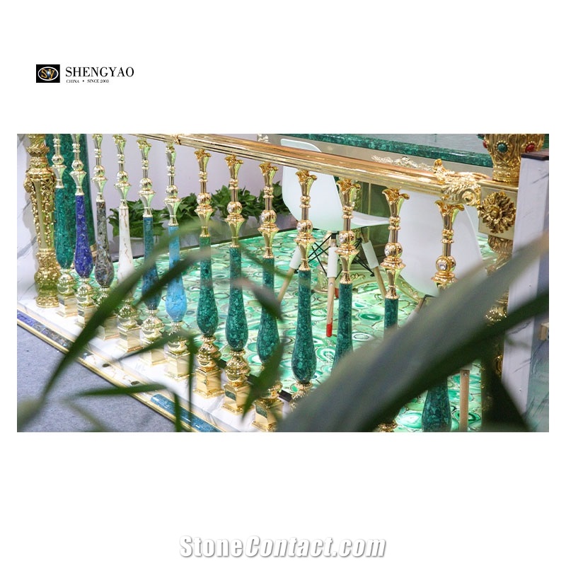 Backlit Green Agate Gem Stone Tile And Slab For Flooring