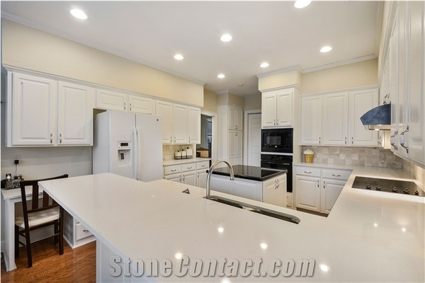 LQ-403 Vietnam Engineered Quartz Slab Grain White