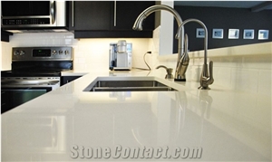 LQ-403 Vietnam Engineered Quartz Slab Grain White
