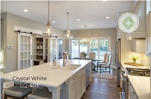 LQ-403 Vietnam Engineered Quartz Slab Grain White