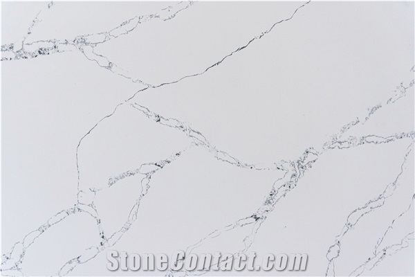 LQ-803 Calacatta Quartz Slab Vietnam Artificial Stone