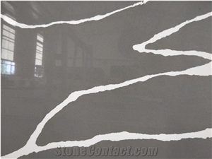 LQ-815 Grey Vein Calacatta Vietnam Quartz Slabs