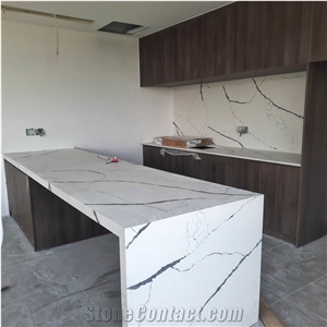 LQ-820 Bookmatch Quartz Calacatta Made In  Vietnam