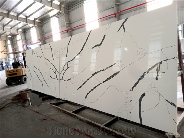 LQ-820 Bookmatch Quartz Calacatta Made In  Vietnam