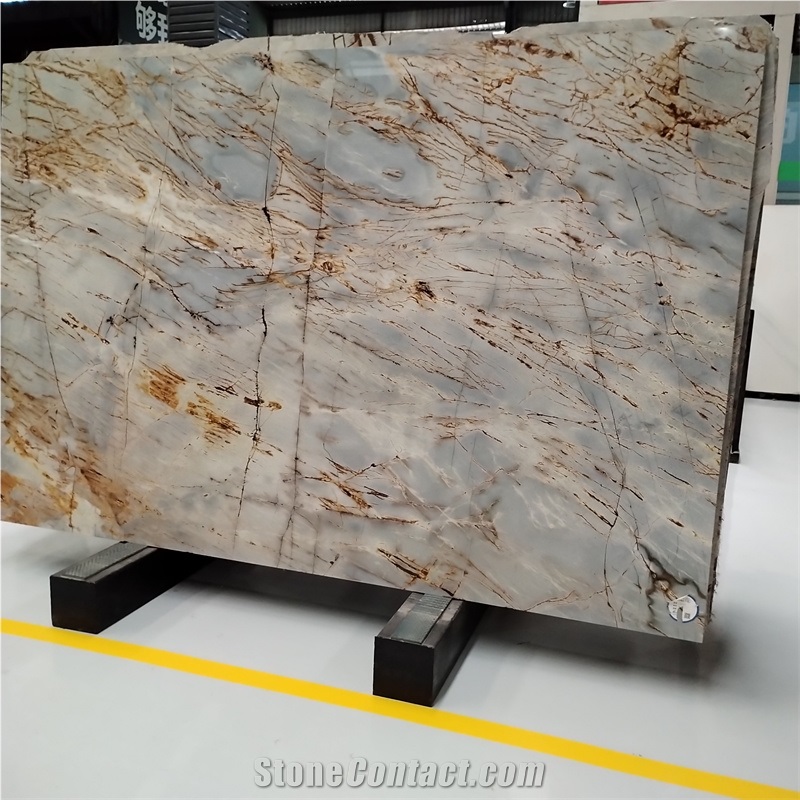 Brazil Van Gogh Blue Quartzite Slabs And Tiles For Bathroom