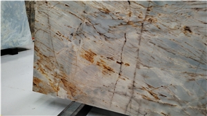 Brazil Van Gogh Blue Quartzite Slabs And Tiles For Bathroom