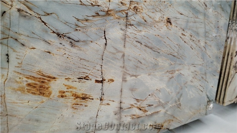 Brazil Van Gogh Blue Quartzite Slabs And Tiles For Bathroom