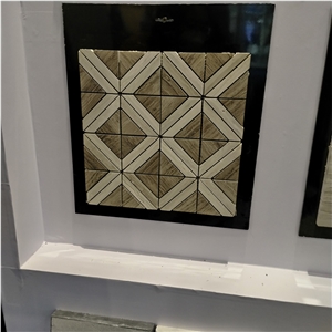 Diamond Shape Serpeggiante Marble Mosaic Tiles For Bathroom