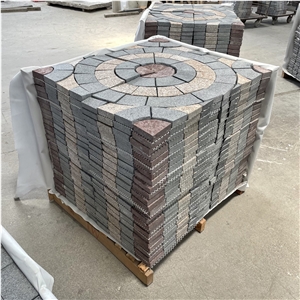 Grey Granite Trapezoid Circular Driveway Paving Stone
