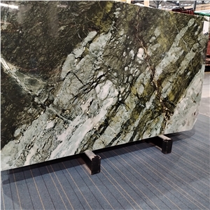Multicolor Dark Green Spring Wave Marble Slabs For Villa Multicolor Dark Green Spring Wave Marble Slabs For Villa