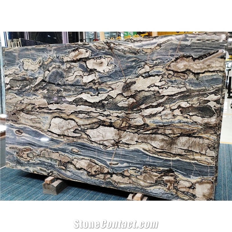 Natural Brazil Twilight Quartzite Slabs For Hotel Project