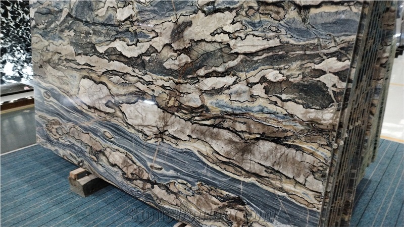 Natural Brazil Twilight Quartzite Slabs For Hotel Project